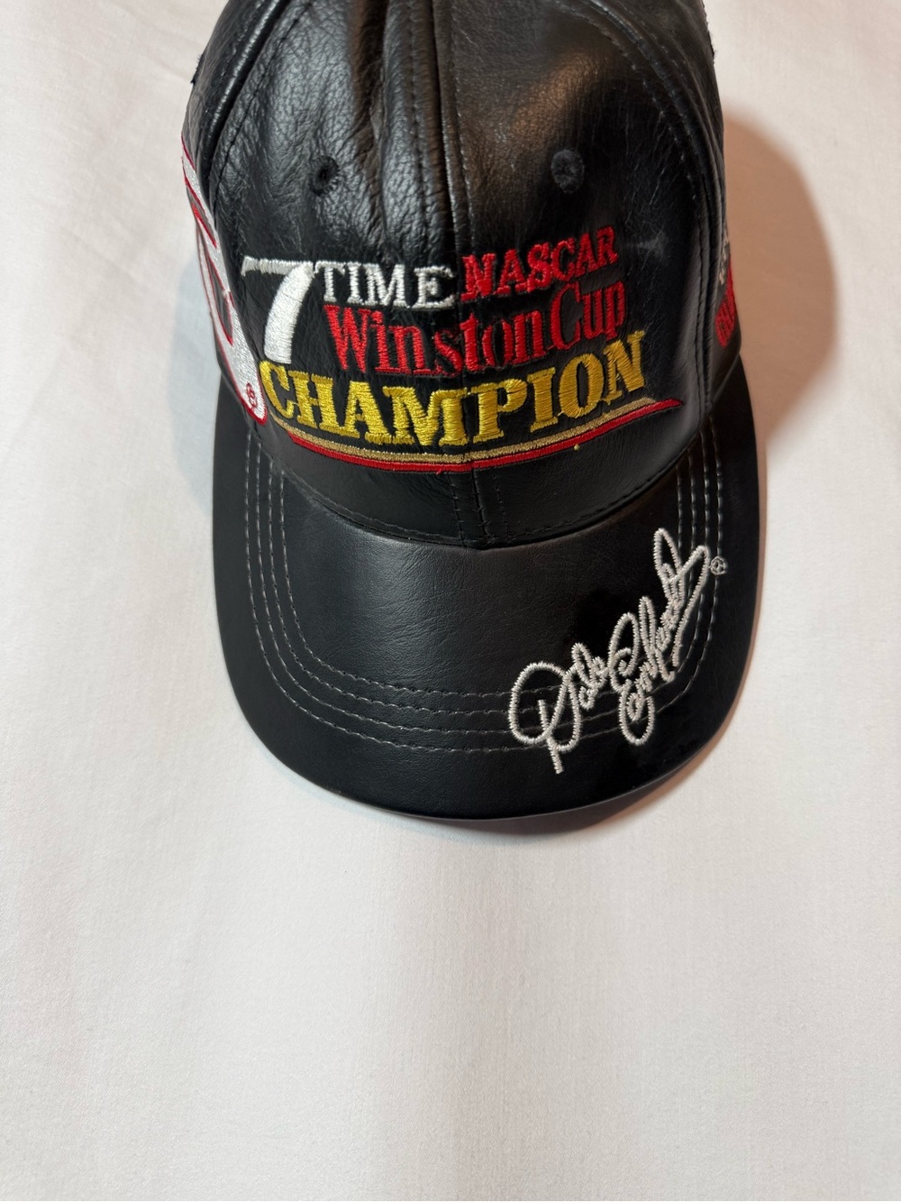 Dale Earnhardt Sr #3 JH Design Genuine Leather Hat 7X Winston Cup Champion NASCA
